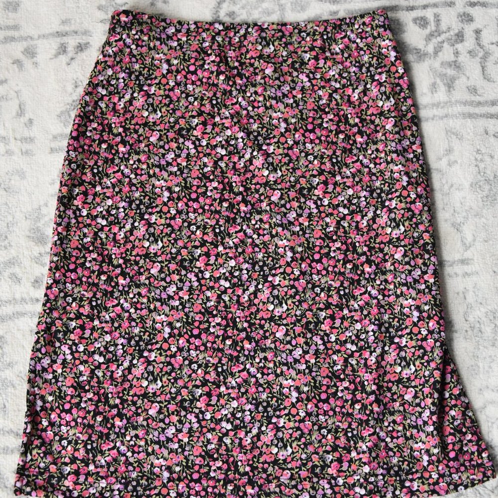Vtg Retro Y2K Amy Byer California stretch SKIRT Juniors M medium floral ditsy